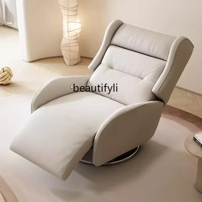 32 Single Sofa Electric Recliner Lazy Multifunctional Leather Recliner Rocking Chair Couch