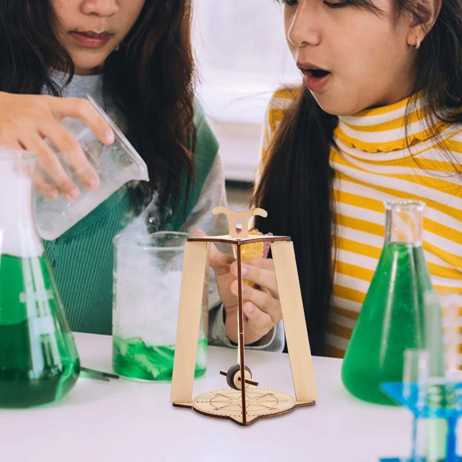 DIY Wooden Floating Compass Kit for Kids Science Experiment 3D Puzzle Building Educational Project Hands on