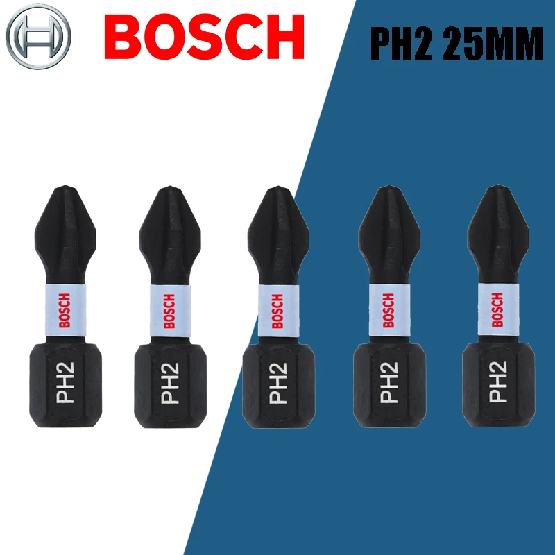 Imagem -03 - Bosch-broca de Carpintaria de Aço de Alta Velocidade Bits de Impacto Antiderrapante Durável Acessórios para Ferramentas Elétricas Ph1 Ph2 Ph3 Pz2 Alta Velocidade