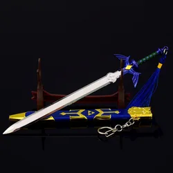 22cm Tears of The Kingdom Master Sword Enhanced Game Weapon Model Samurai Model Pendant Accessories Keychain Ornament Crafts Toy