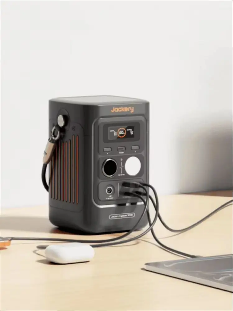 Jackery Explorer 300D Tragbare Powerstation, 288Wh LFP-Batterie, 300W DC Power, 2x USB-C bis 140W, leichter & kompakter Solargenerator für Camping, Reisen & Wohnmobile