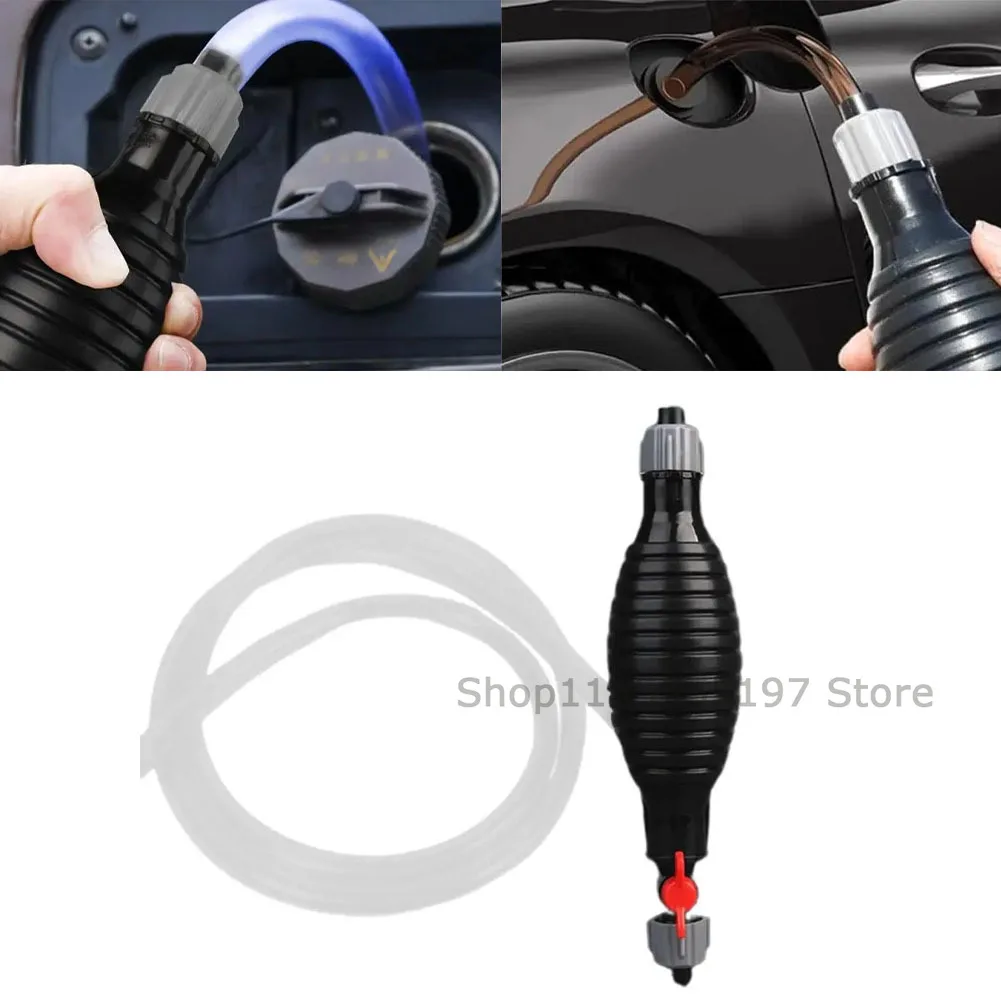 1 Set 1.5M/3M Universal Siphon Hand Pump Kit Fuel Truck Car Portable Manual Fuel Transfer Pump Diesel Liquid Water