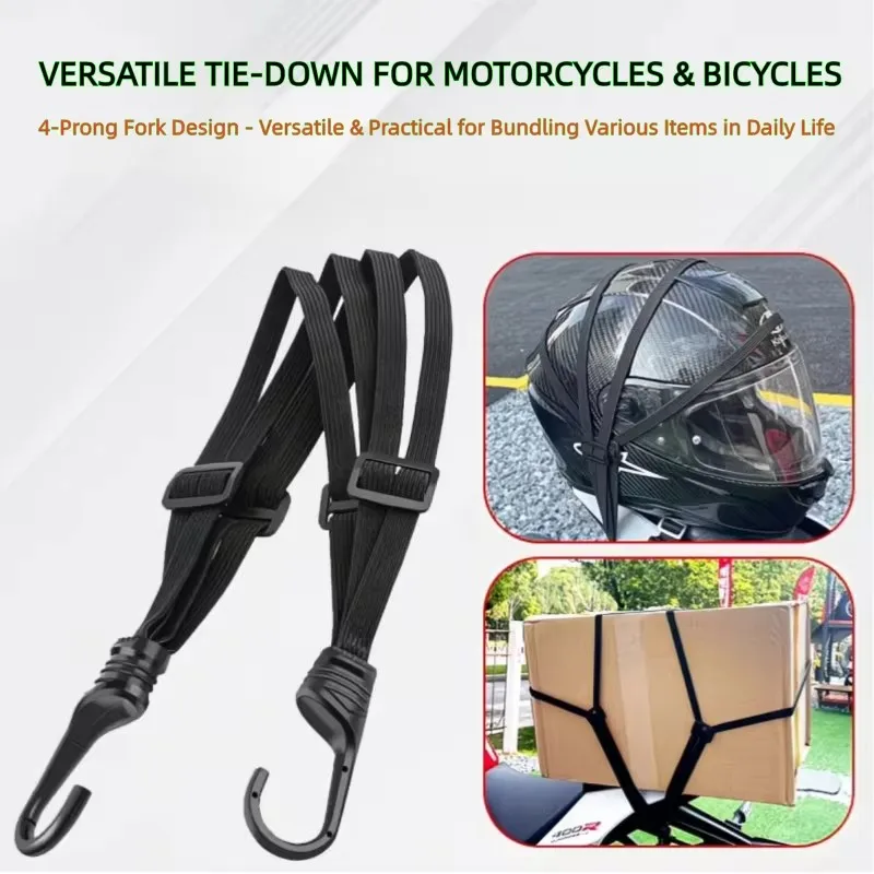 

Adjustable Motorcycle Helmet Strap | Elastic Fixing Rope for Securing Helmet to Back Seat (60cm/90cm) - Anti-Loss Design