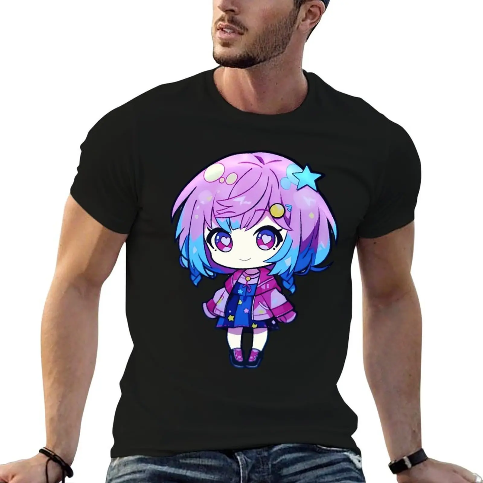 Project Sekai Keychain Emu Otori Cute Hearts Chibi Kawaii T-Shirt anime t shirts for man man t shirts cotton T-Shirt
