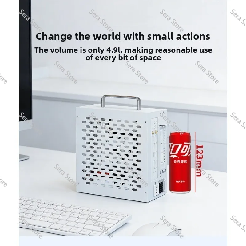 Mini ITX Chassis Supports 17 * 17 Motherboard, Small 1U Power Supply, Desktop Computer Shell, Portable
