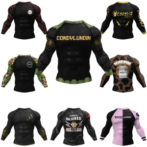 Cody Lundin camiseta de compressão para homens, mma, bjj, boxe esporte rashguard, sublimação impressa, jiu jitsu, corrida ginásio, kickboxing jersey 10 principais vendas camisa bj - №5