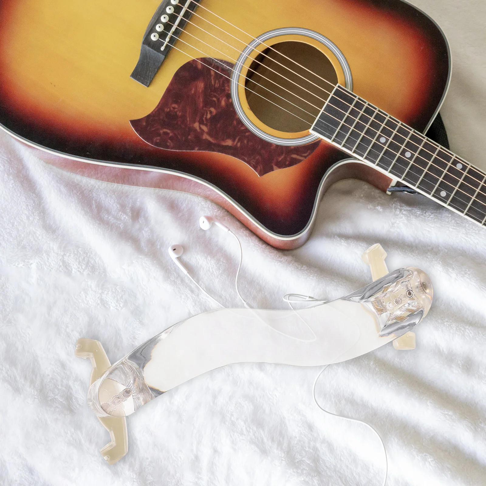 

1Pcs Violin Shoulder Pad Acrylic Simple Curved Design Portable Comfortable Supporter Natural Material Musical Instrument