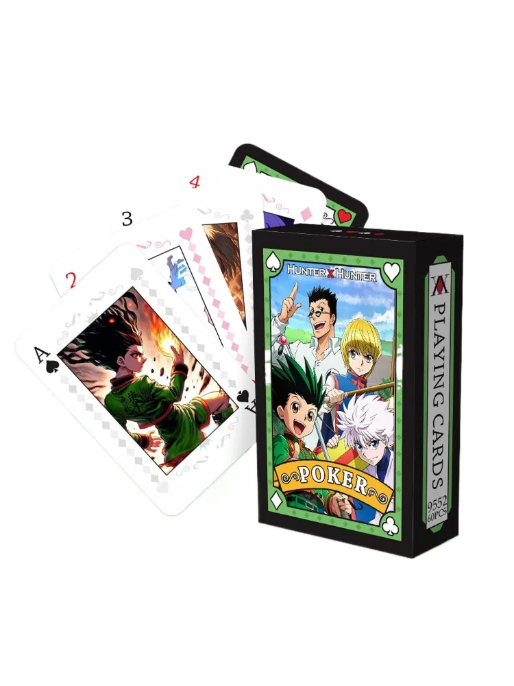 Anime Poker jouet Hunter X Hunter jeu de société cartes Hisoka Killua Zoldyck Cosplay relié Coollection cadeau
