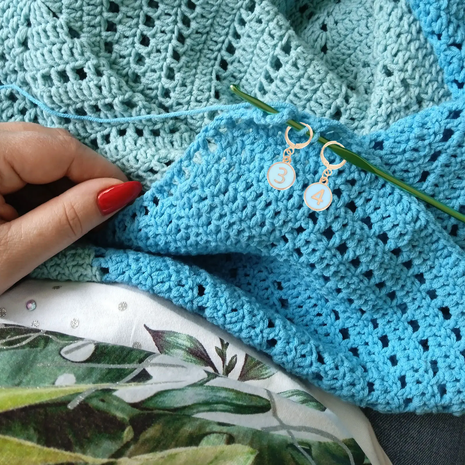 1 مجموعة دائم سبائك الحياكة صف عداد مرقمة غرزة علامات صغيرة مستديرة أدوات الكروشيه المعادن غرزة عدادات التخزين المحمولة