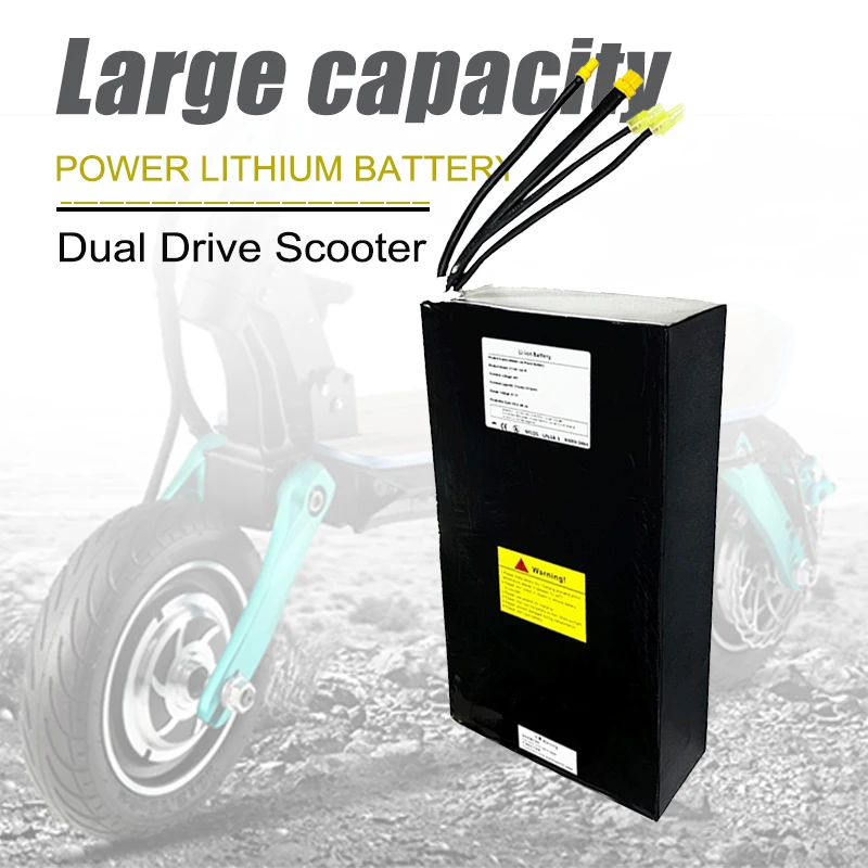 60V 33.6Ah Li-ion Rechargeable Battery Pack 21700 16S7P Dual Port Fast Charging , Suitable for Dual Drive Scooters ﻿