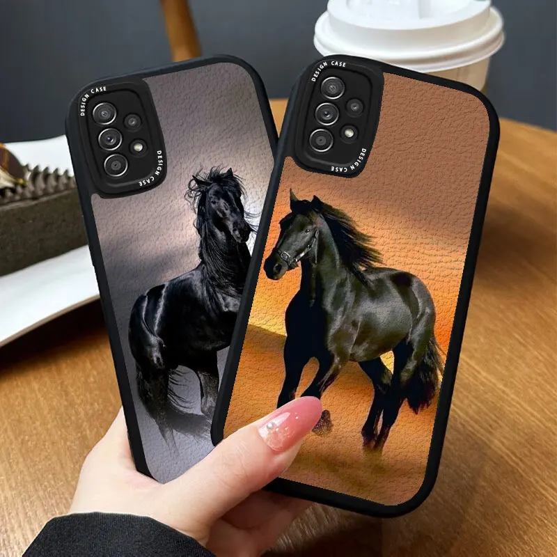 Design Horse Lamb Skin Phone Case for Samsung Galaxy A54 A53 A52 A50 A34 A33 A32 A31 A23 A22 A21 A 14 13 12 11 10 03 S 5G Cover