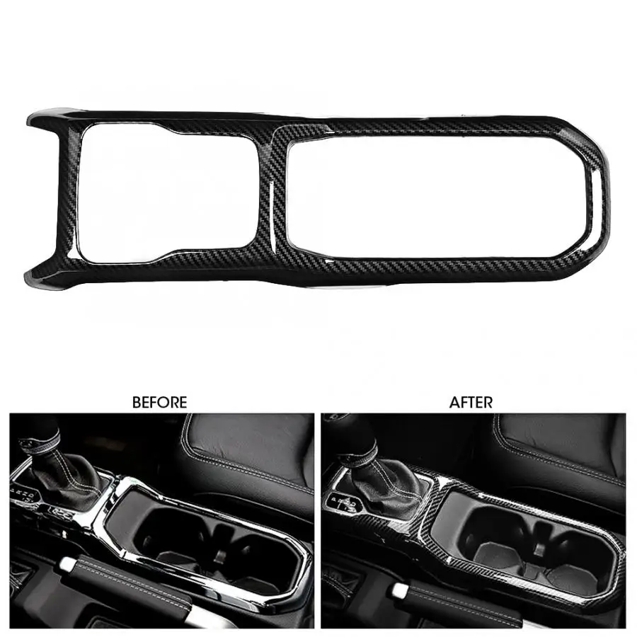 

1Pcs Carbon Fiber Style Gear Shift Panel Frame Cover Trim Decor Fit for Jeep Wrangler JL 2018 Brand New Car Styling