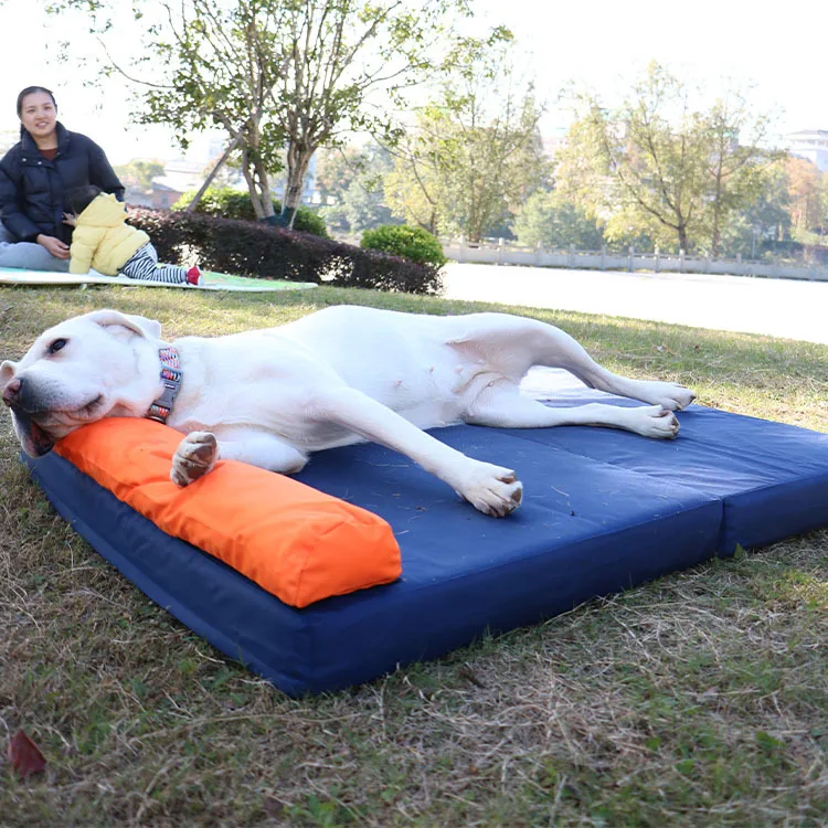 

Водонепроницаемая лежанка для собак из ткани Оксфорд, съемная, моющаяся, с пеной с эффектом памяти, портативная, для кемпинга