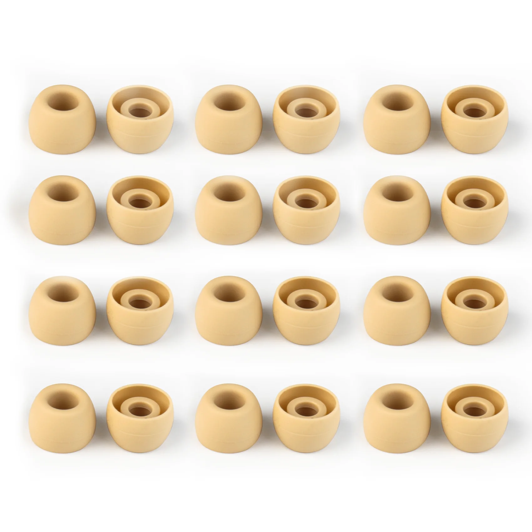 KBEAR Kaffee-Ohrstöpsel (S/M/L/XS), weiche Silikon-Ersatz-Ohrstöpsel, transparente Kaffee-Ohrhörer, Ersatz-Ohrpolster für KBEAR KZ-Kopfhörer