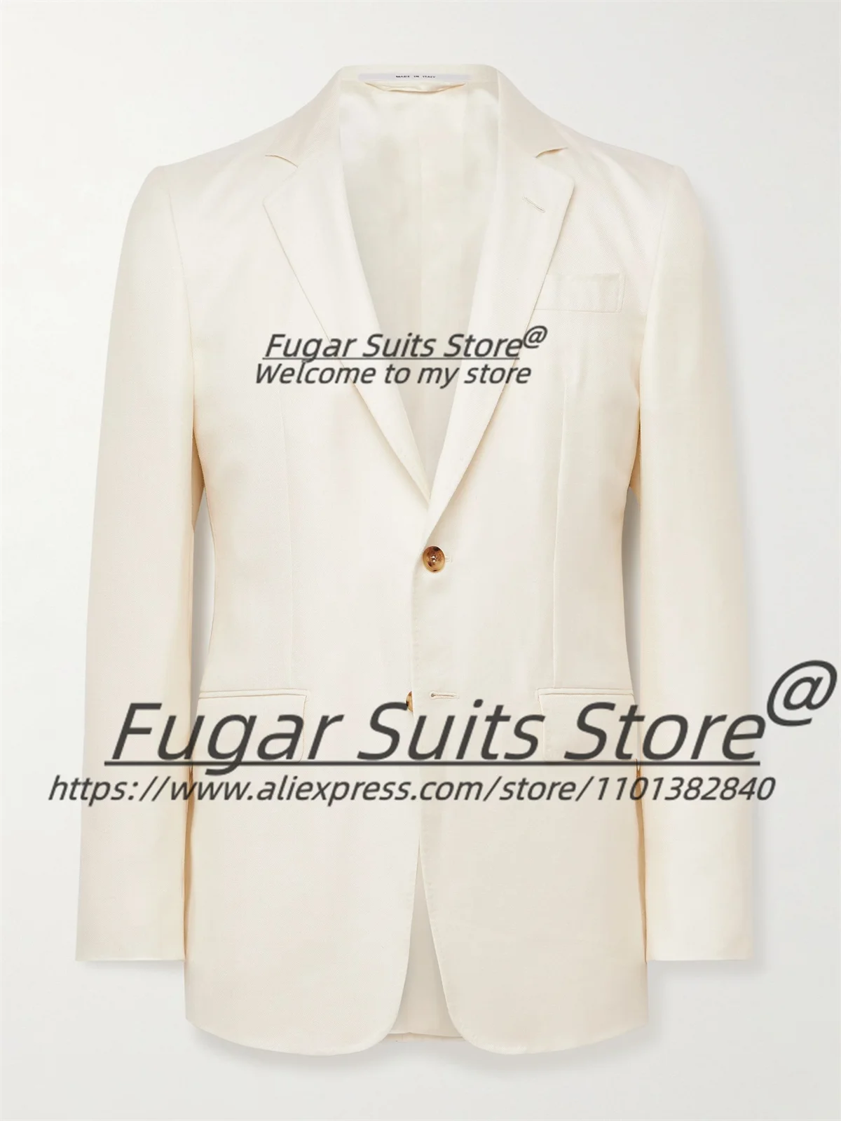 

Classic Beige Formal Wedding Suits For Men Slim Fit Notched Lapel Groom Tuxedos 2 Pieces Sets Handsome Male Blazers Ropa Hombre