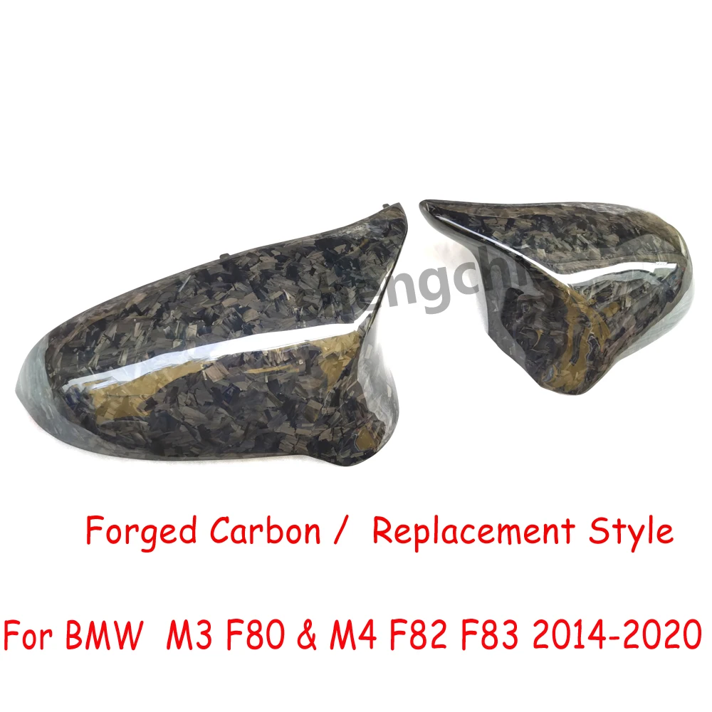 M3 M4 F80 F82 F83  Forged Carbon Fiber  Mirror Caps Covers For BMW M3 F80 M4 F82 F83 Replacement Mirror Caps 2014-2020 LHD & RHD