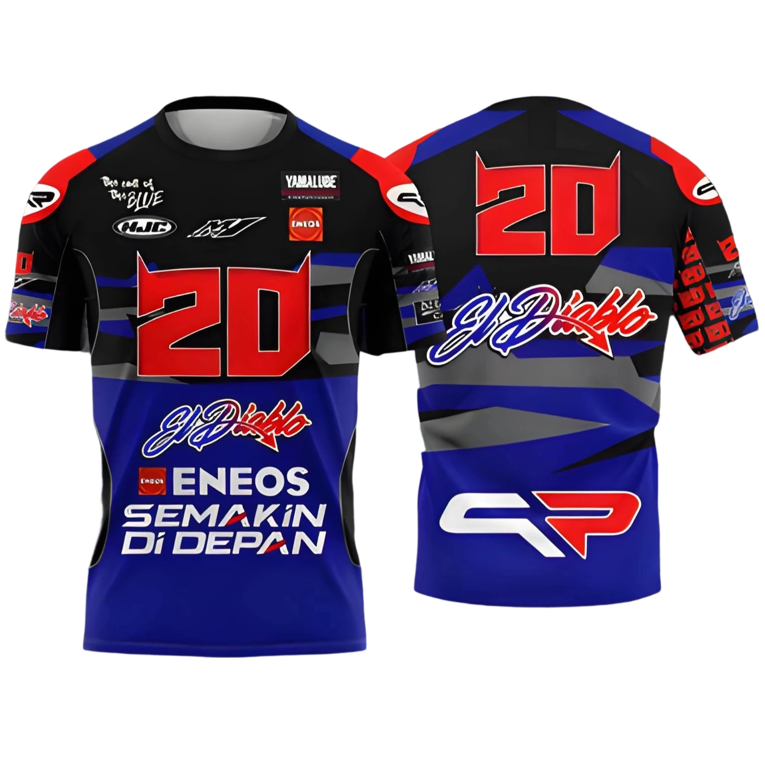 

French GP Edition Fabio Quartararo 20 Tee | Race-Day Exclusive Collection | High-Performance Breathable Materialsfor Racing Fans