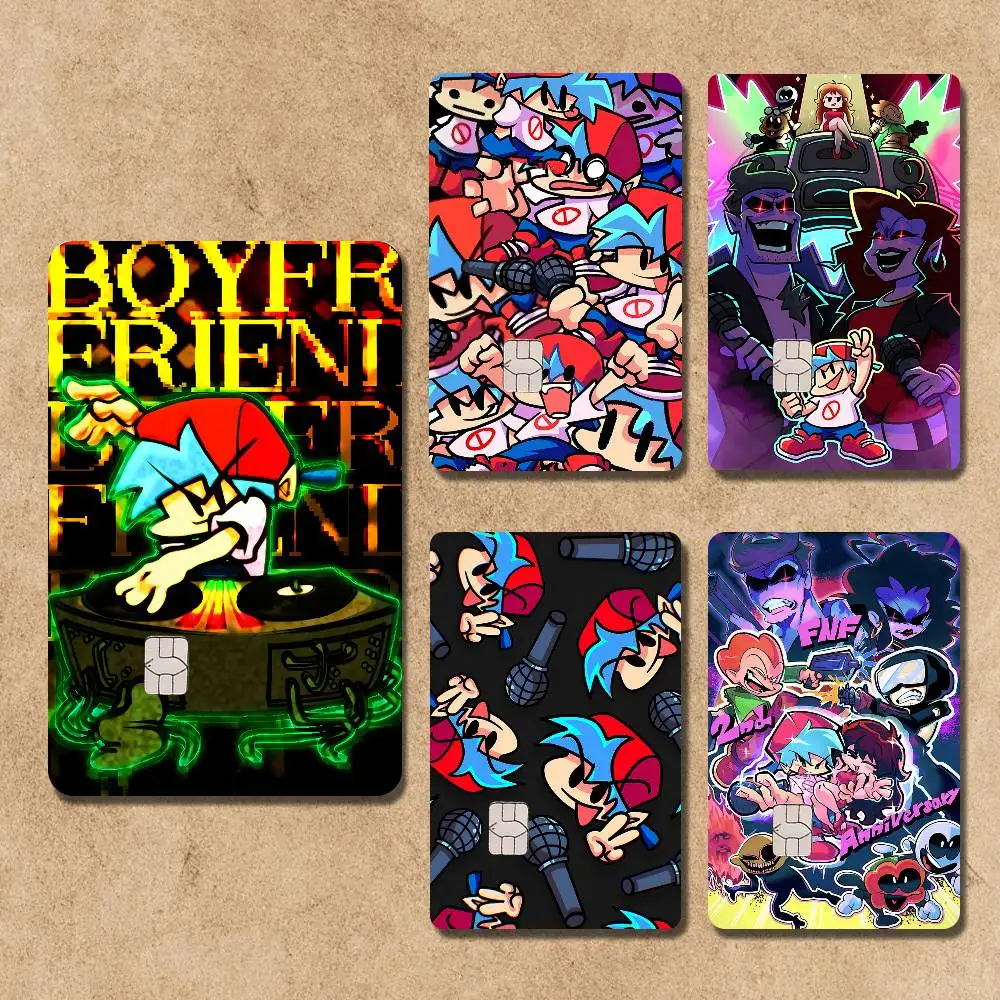 

Friday Night F-Funkin game Name Card Sticker Decorate Bank Card Couple Student Supplies Decals Patch Documents Birthday Gift