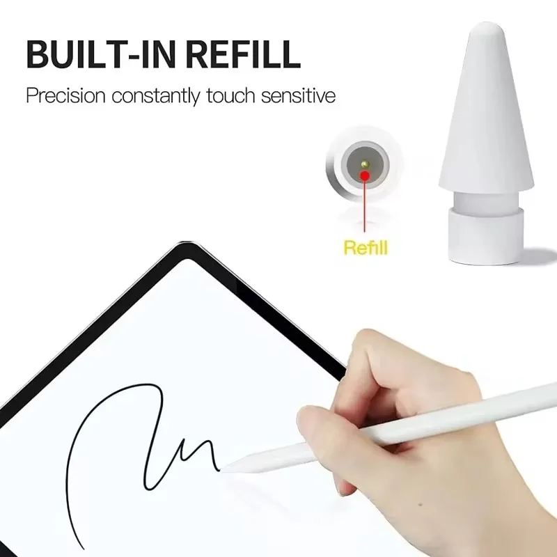 Насадки для карандашей Apple Pencil 1/2, сменные наконечники iPencil, высокочувствительные наконечники стилуса для Apple Pencil iPad Pro, запасное наконечник