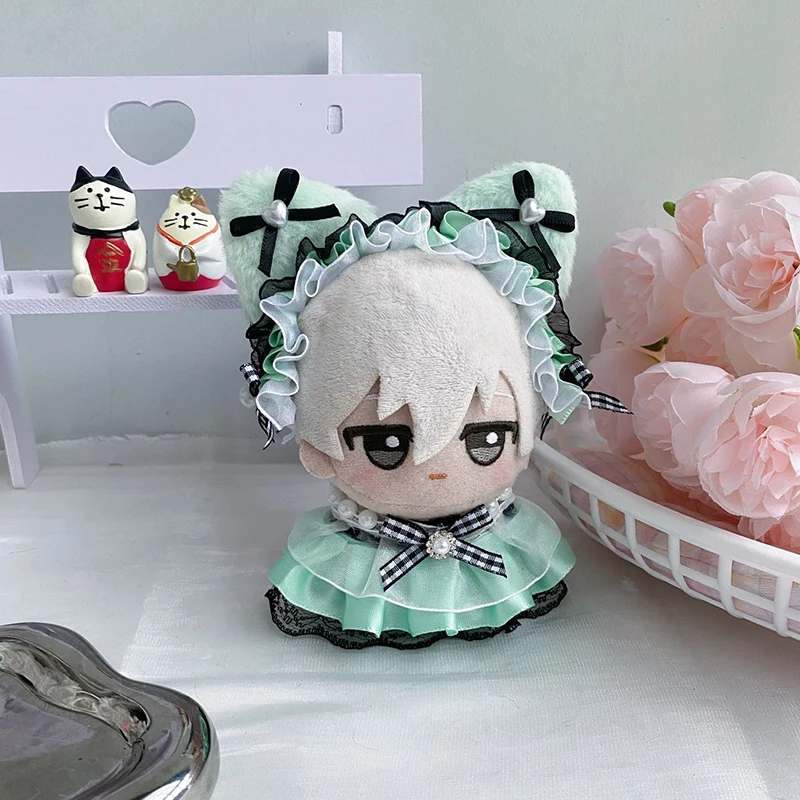 10cm cotton doll handmade custom exquisite clothes lace bow nunu doll headband cute skirt Korean idol doll replacement outfit