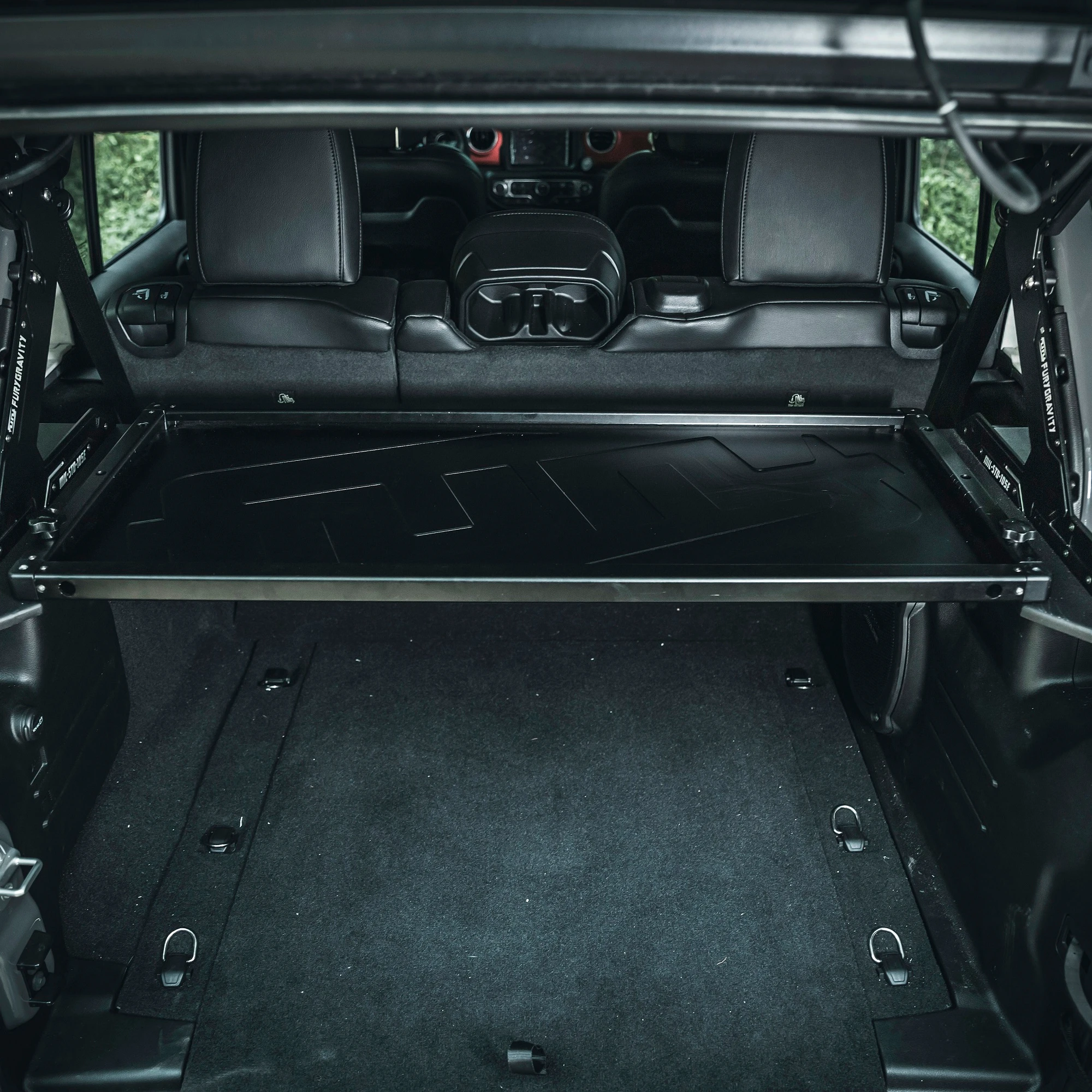 2018+ Accessories Aluminum Alloy Car Interior Cargo Rack Tail Box Equipment Set For Jeep Wrangler JL