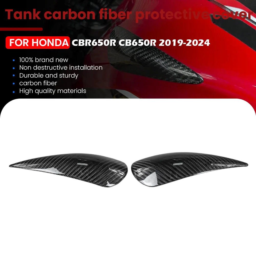 

Защитный чехол из углеродного волокна бака мотоцикла, подходит для HONDA CBR650R CB650R 2019-2020 2021 2023 2024, защита топливного бака