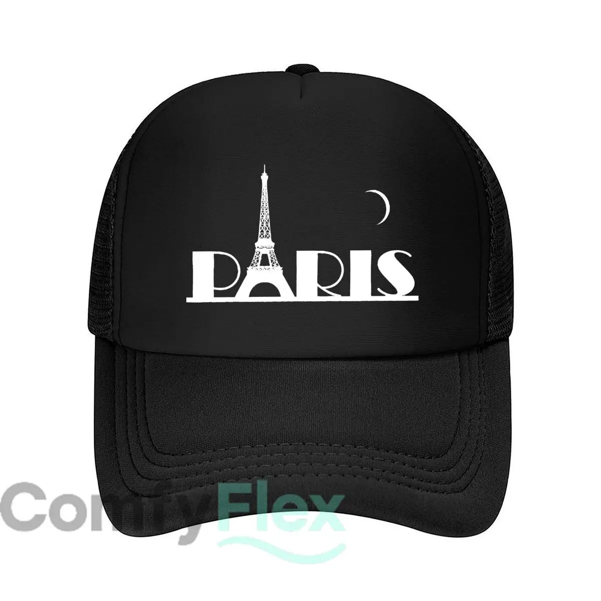 Paris Eiffel Tower Fashion Mesh Baseball Cap Breathable Casual  Hats Outdoor Snapback Cap