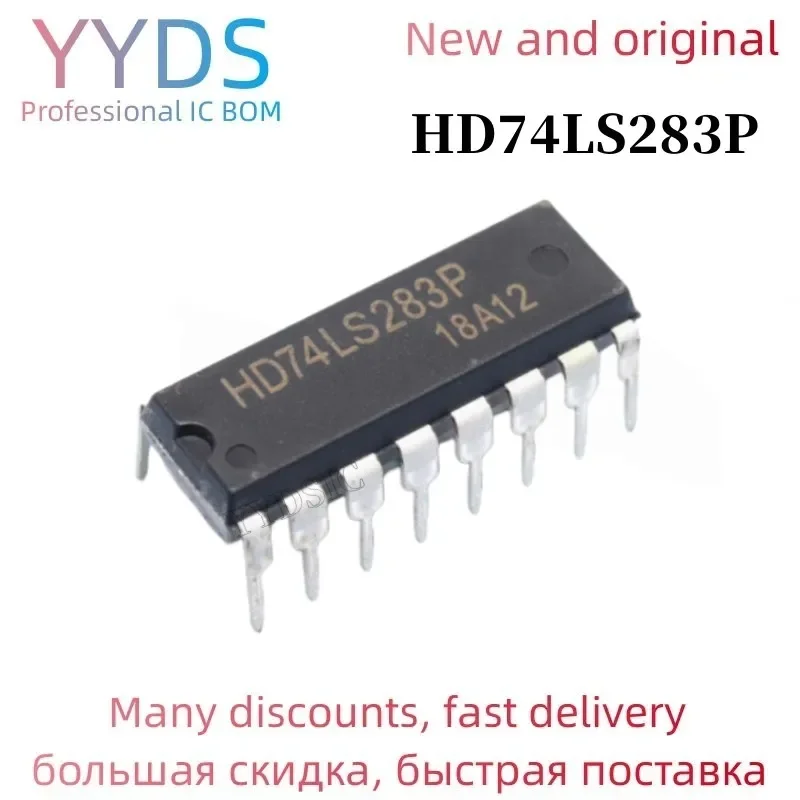 5PCS  HD74LS283P DIP-16 74LS283 DIP16 SN74LS283N DIP DM74LS283N new and original IC