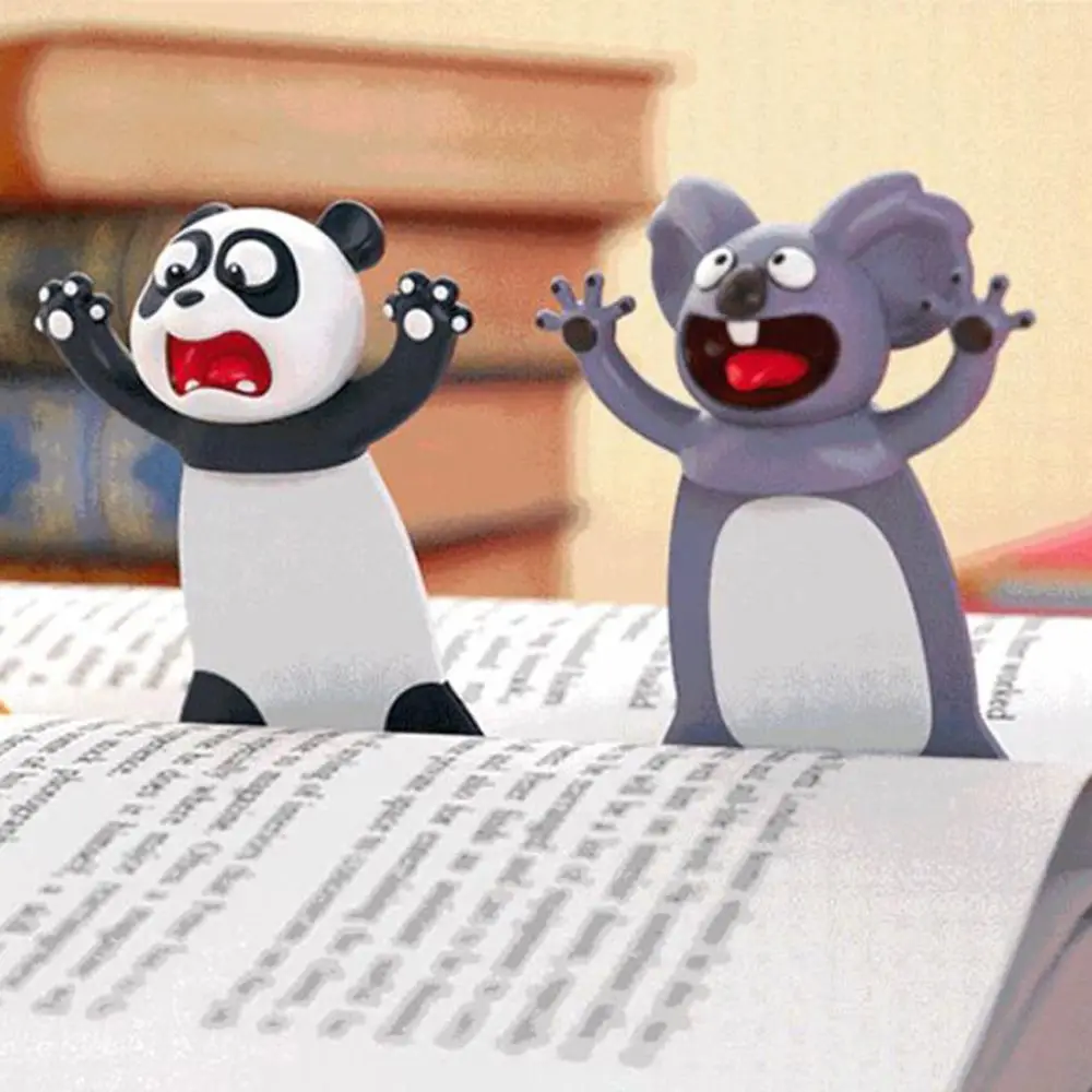 3D Stereo Cartoon Marker Animal Bookmarks Ocean Series Seal Octopus Cat Panda And Shiba Inu Creative Stationery for Kids