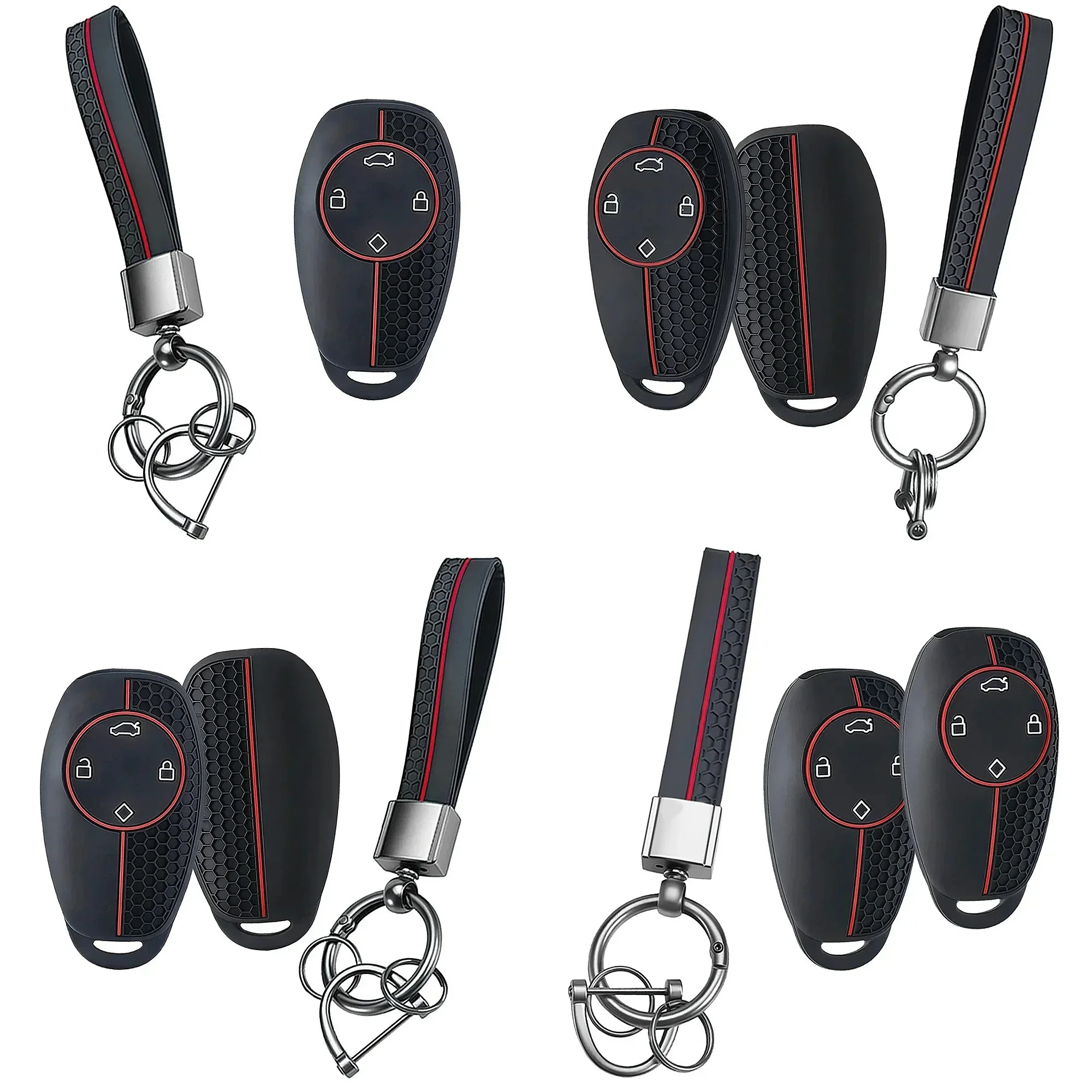 For Zero Run T03 2022 C11 S01 C01 4 Button Silicone Remote Car Key Fob Cover Auto Key Shell