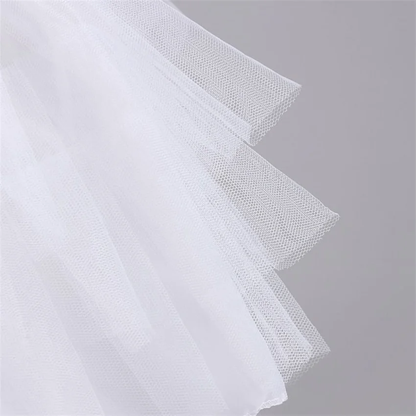 Top Quality Stock White Black Ballet Petticoat Tulle Ruffle Short Crinoline Bridal Petticoats Lady Girls Child Underskirt