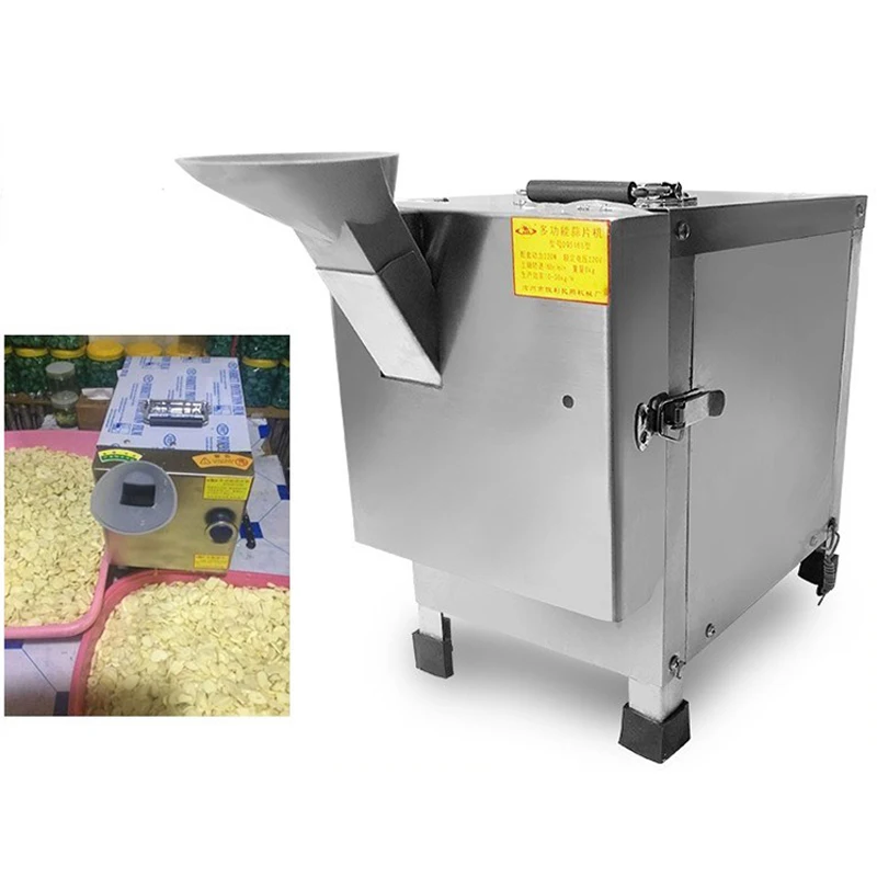 25-40KG/H Commercial Small Manual Feeding Garlic Slicing Machine Ginger Cutter Garlic Slicer 1-5MM Slice thickness