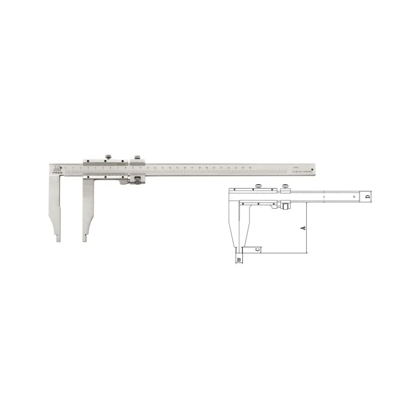 Big size 0-800mm digital vernier caliper 200 mm long jaw