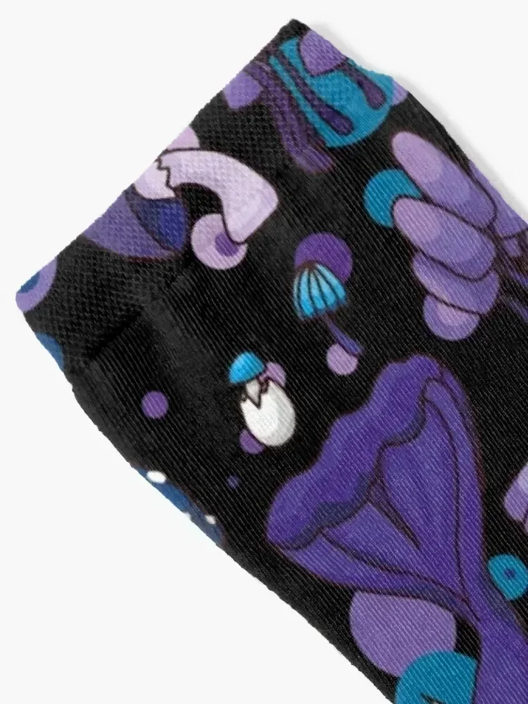 Mushroom - cool colours Socks custom sports gym floor christmas gifts Man Socks Women's