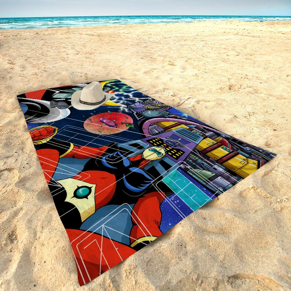 UFO ROBO GRENDIZER GOLDORAK Towel Microfiber Beach Towel Absorbent Quick dry Soft Yoga Swimming Resort Mountain Climbing Towel