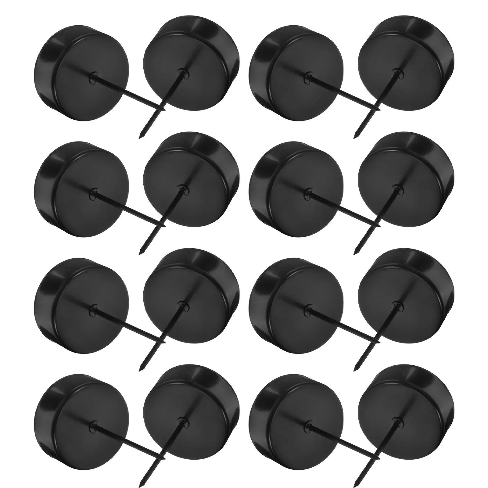 20Pcs Metal Cup with Spike Versatile Taper Holder Pillar Base for Festive Centerpiece Wreath Christmas Table Decor