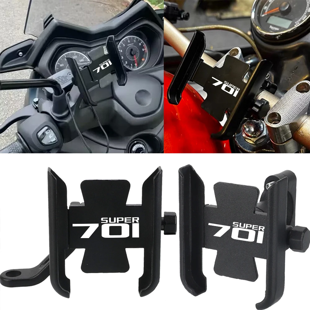 

For YAMAHA 701 Supermoto 2017-2025 Supermoto 701 2024 Motorcycle CNC Mobile Phone GPS Navigation Handlebar Bracket Support Mount
