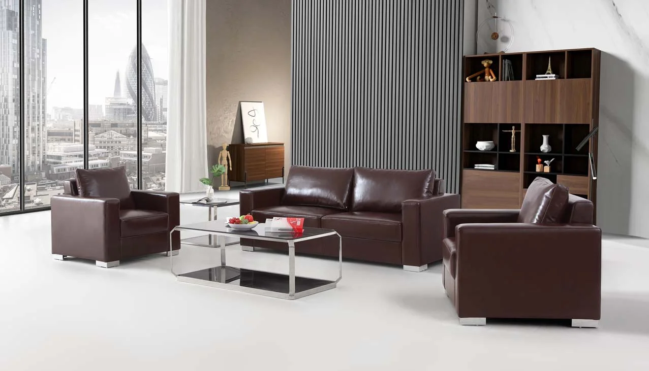 meeting room hotel leisure leather sofa setHigh-quality commercial furniture office reception room