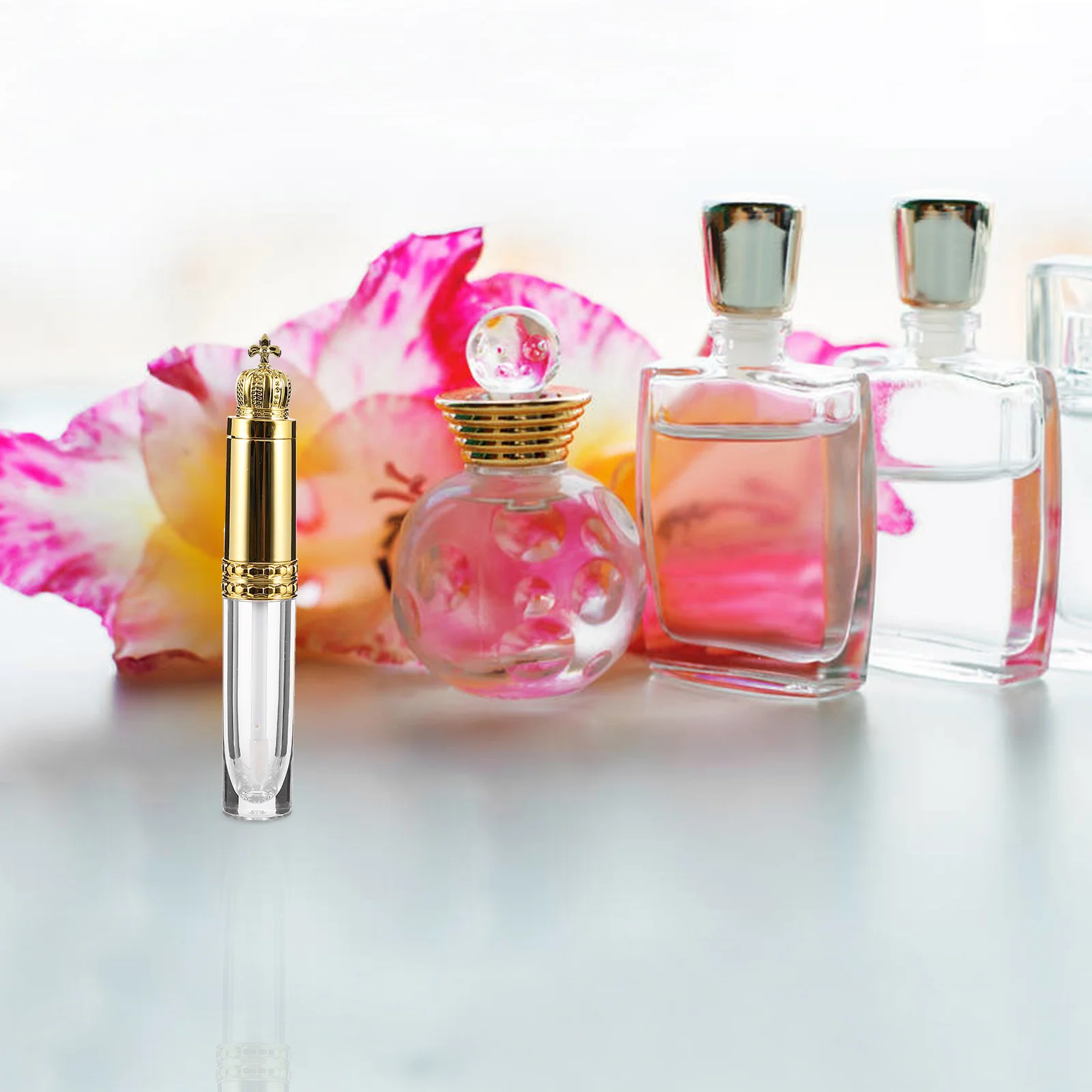 

16Pcs Refillable Lipgloss Tubes Gold Plastic Durable Empty Lip Gloss Bottles Portable Lip Oil Storage Lipgloss Tubes