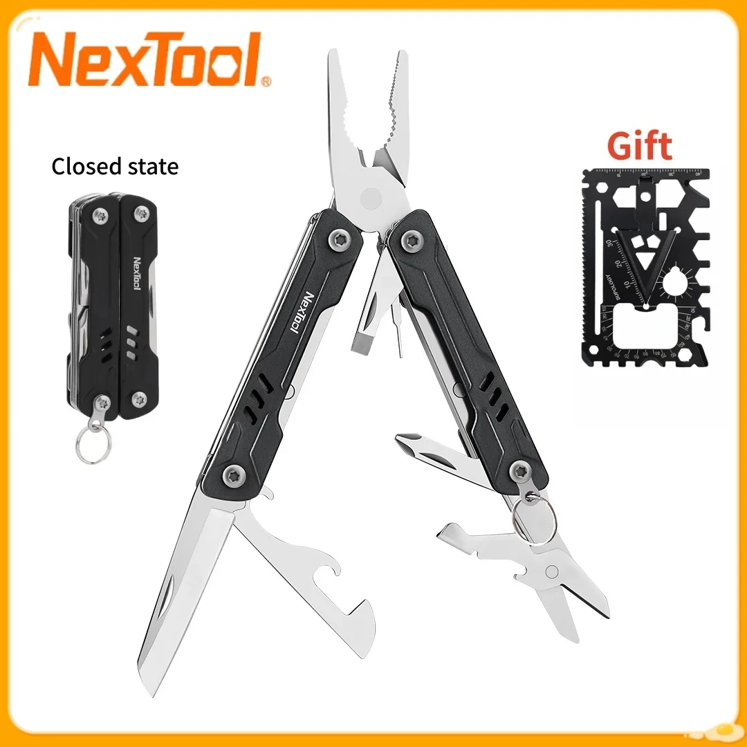 

NexTool 10 in 1 Mini Sailor Black Scissors Multitool Folding Pliers Pocket Knife Outdoor EDC Camping Multifunctional Tools