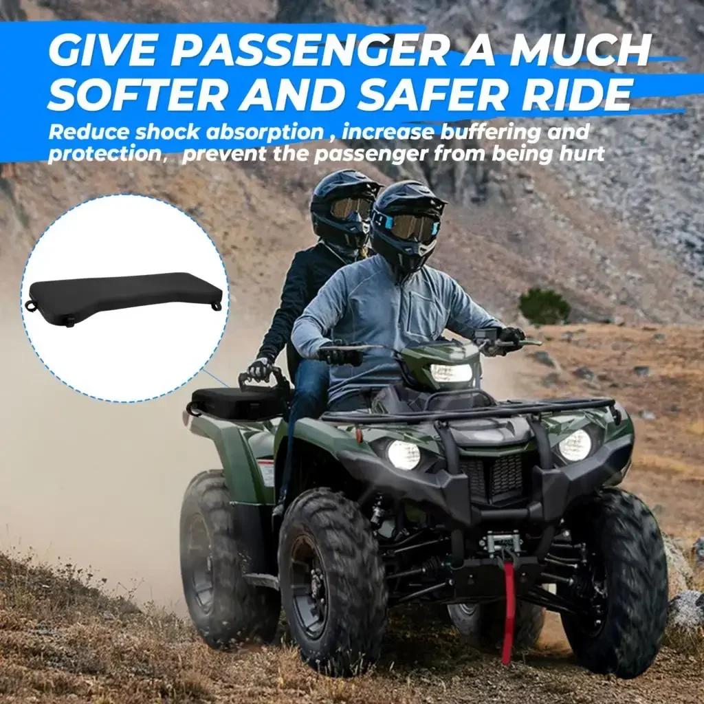 Passenger Rack Pad Compatible with Polaris Sportsman for Can-am for Kawasaki for Suzuki for Yamaha Grizzly 700/XTR Seat Cushion