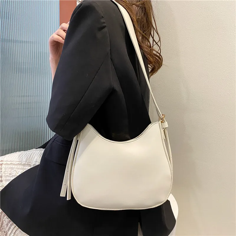 

PU Large Women's Bag Shoulder Bag Soft High Quality Bright Color Wide Strap Comfortable Lady's Bag