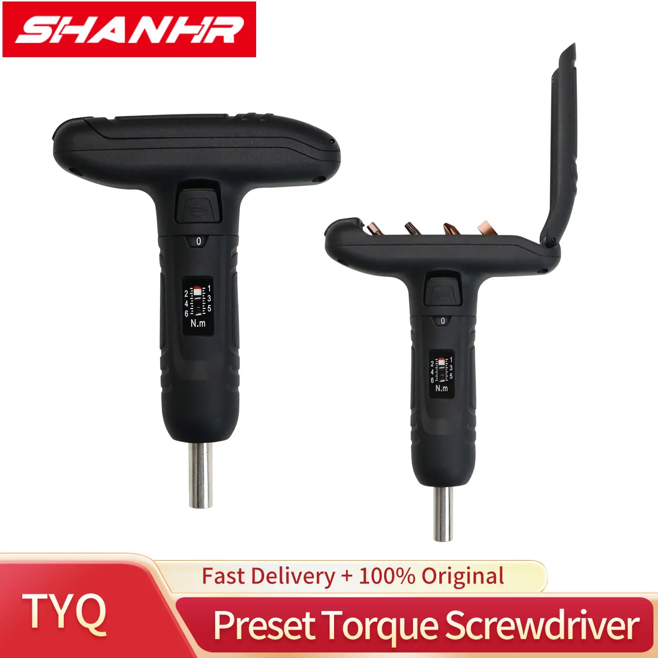 SHANHR T-handle Preset Torque Screwdriver,Clear Linear Scale Lockable Torque Value Wear-resistant for Precision Screw Fastening