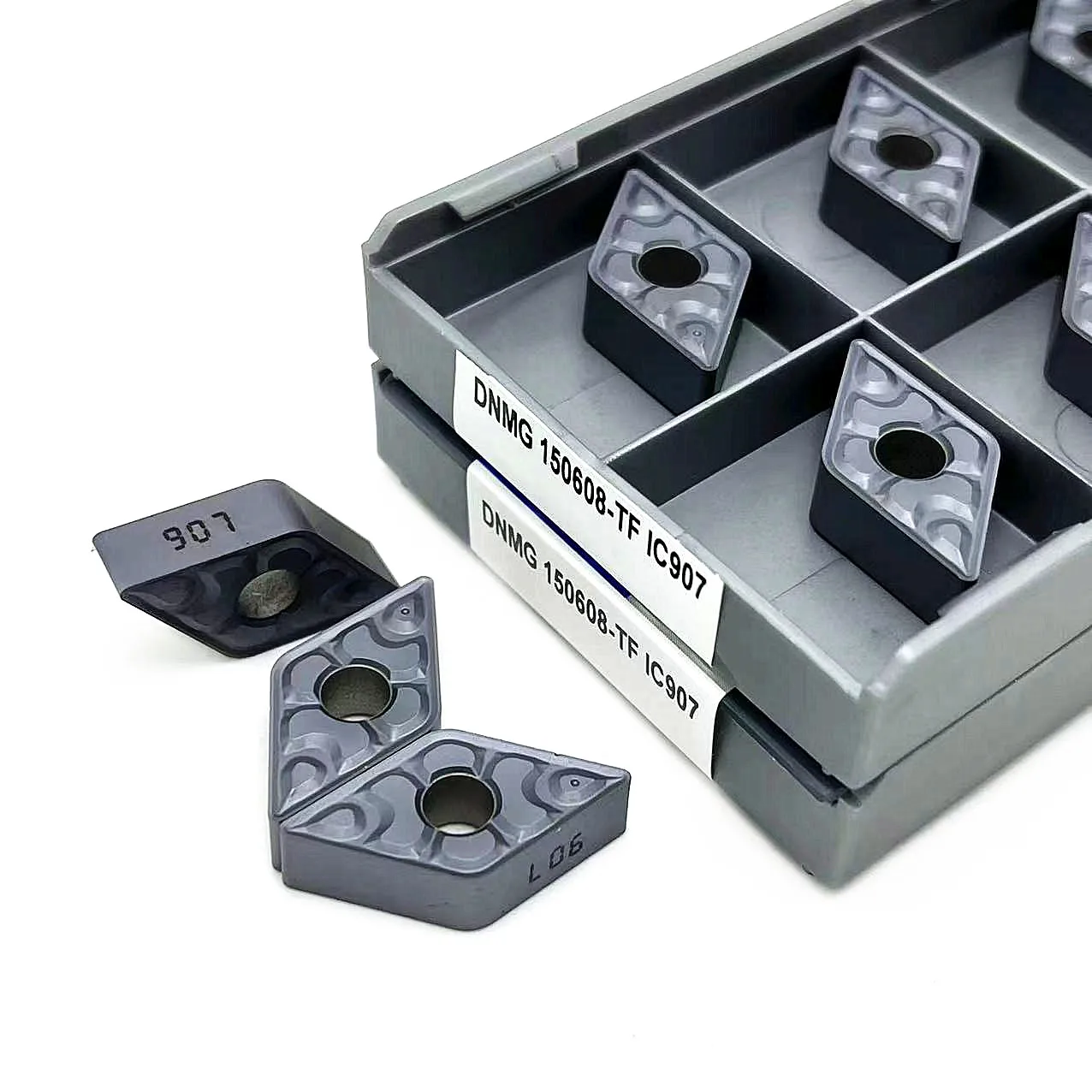 10PCS DNMG150604 TF IC907 IC908 External Turning Tools Carbide insert DNMG150608 TF IC907 IC908 turning insert CNC Lathe Cutter