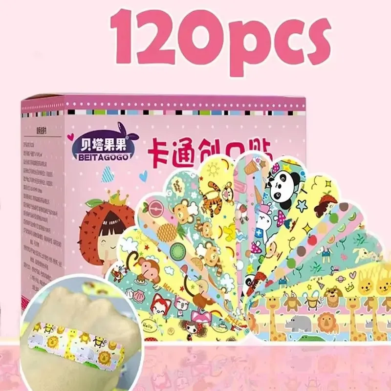 

60-300Pcs Cartoon Animal Pattern Band Aid Hemostasis Adhesive Bandages First Aid Emergency Kit Wound Plaster Patches for Kids