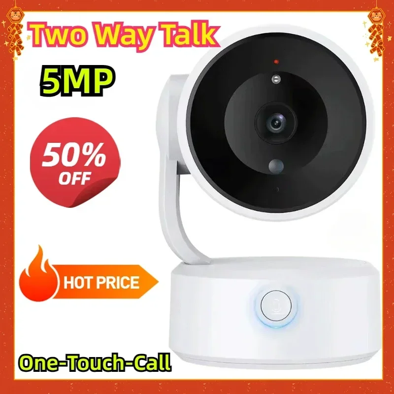 

Two Way Talk Security IP Camera Video Surveillance Wireless Cam Wifi Camera Indoor 5MP One-Touch-Call Baby Monitor