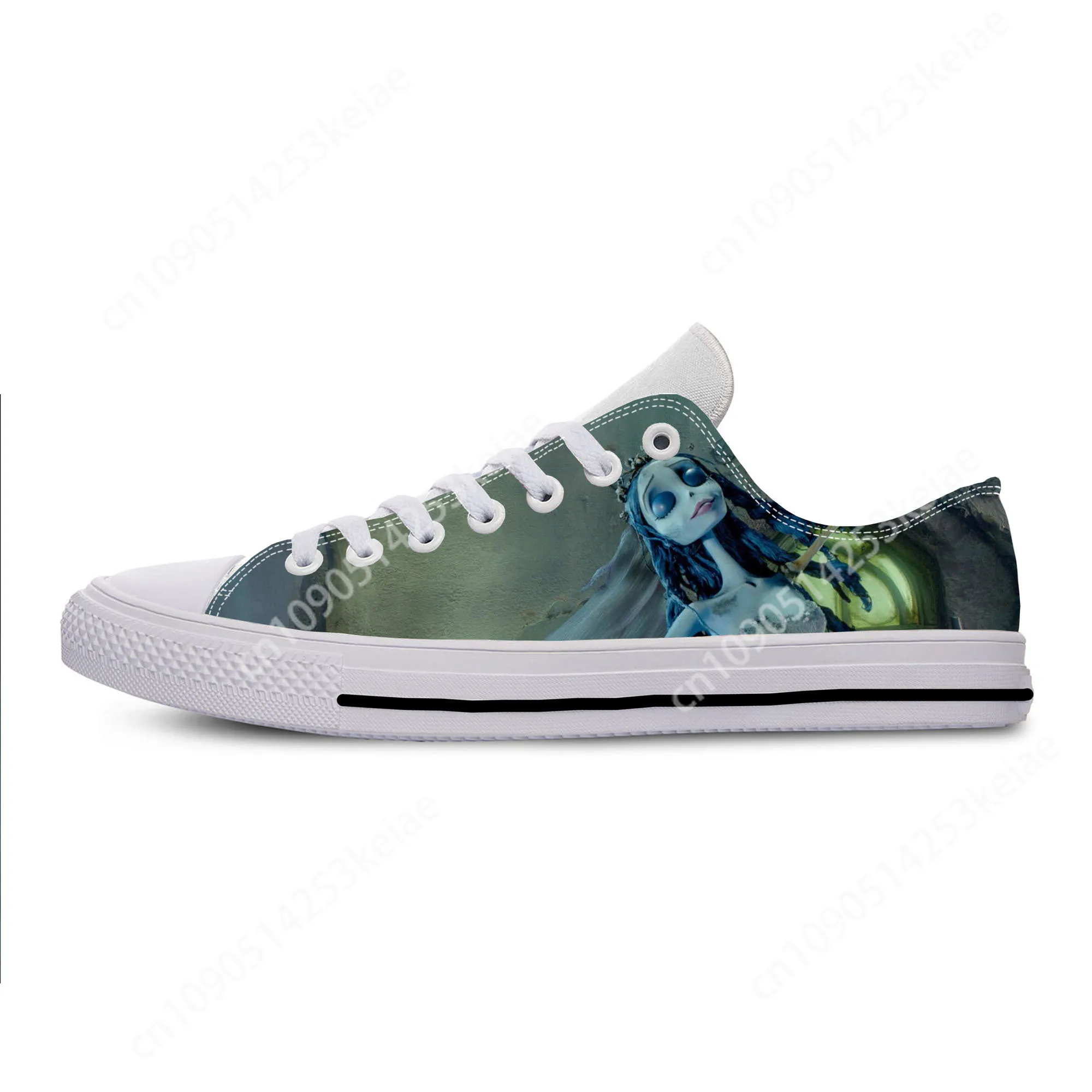 Custom Cool Anime Manga Cartoon Corpse Bride Funny Fashion Casual Cloth Shoes Sneakers Low Top Men Women Classic Board Shoes