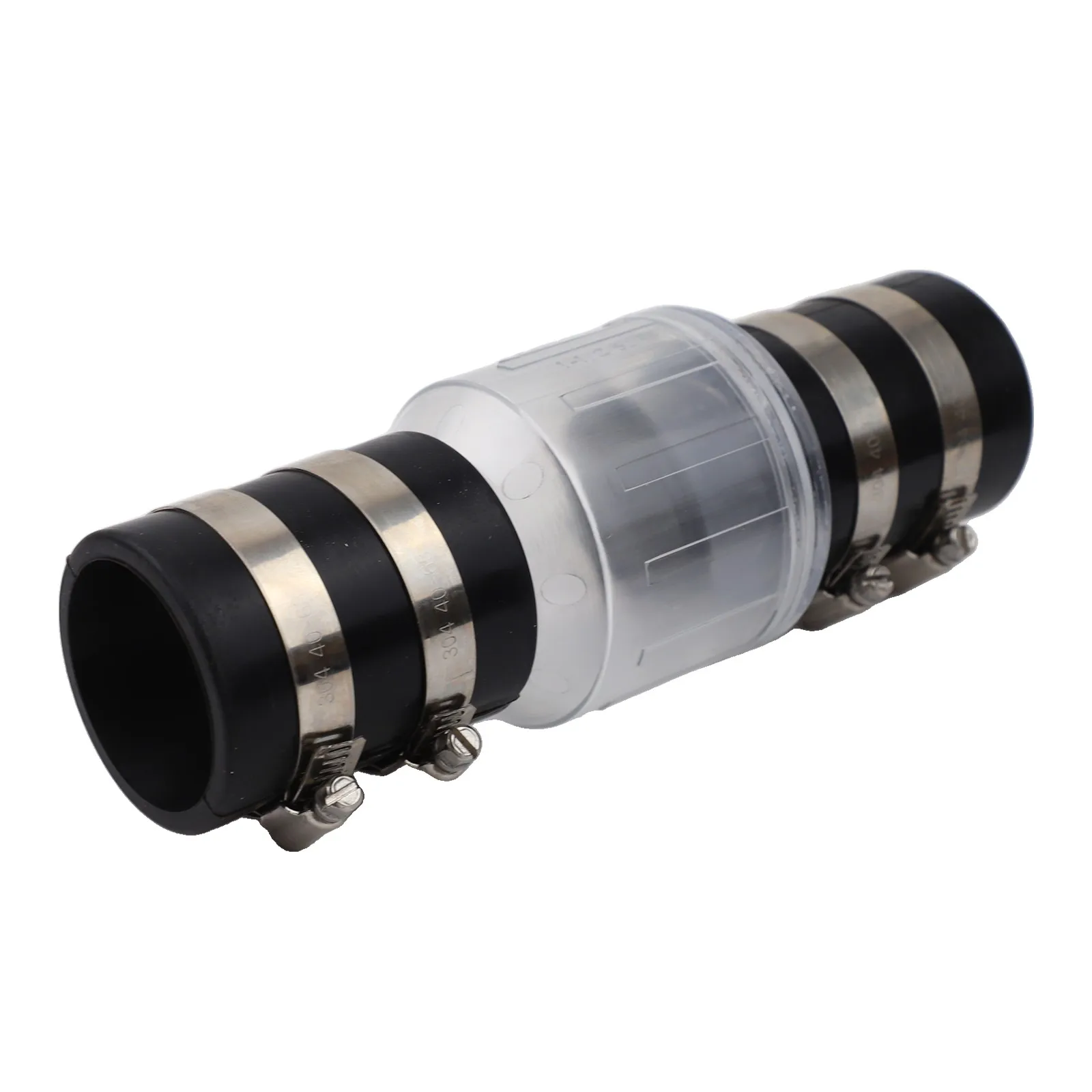 Sewage Backflow Clamp Prevents Sewage Backflow Transparent Body Design Unique Spring Loaded Baffle Unique Spring Loaded Baffle