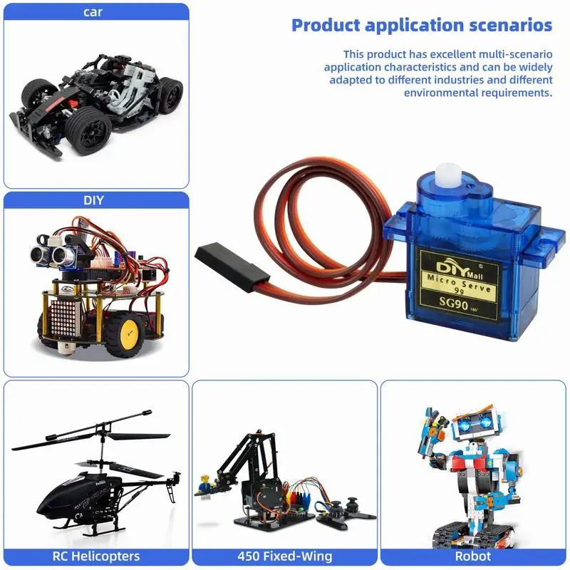 SG90 9G Micro Digital Servo Motor 4.8V Plastic Gear For Arduino RC Car Robot Helicopter Airplane DIY Toys Parts Accessories