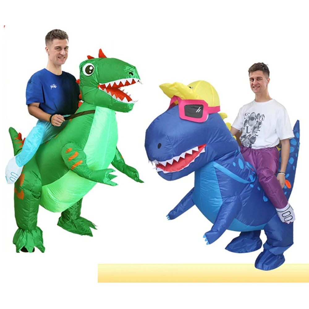 

Riding Dinosaur Inflatable Suit Tyrannosaurus Rex Cartoon Doll Costume Child Adult Wear Prop Clothing Parent-child Game